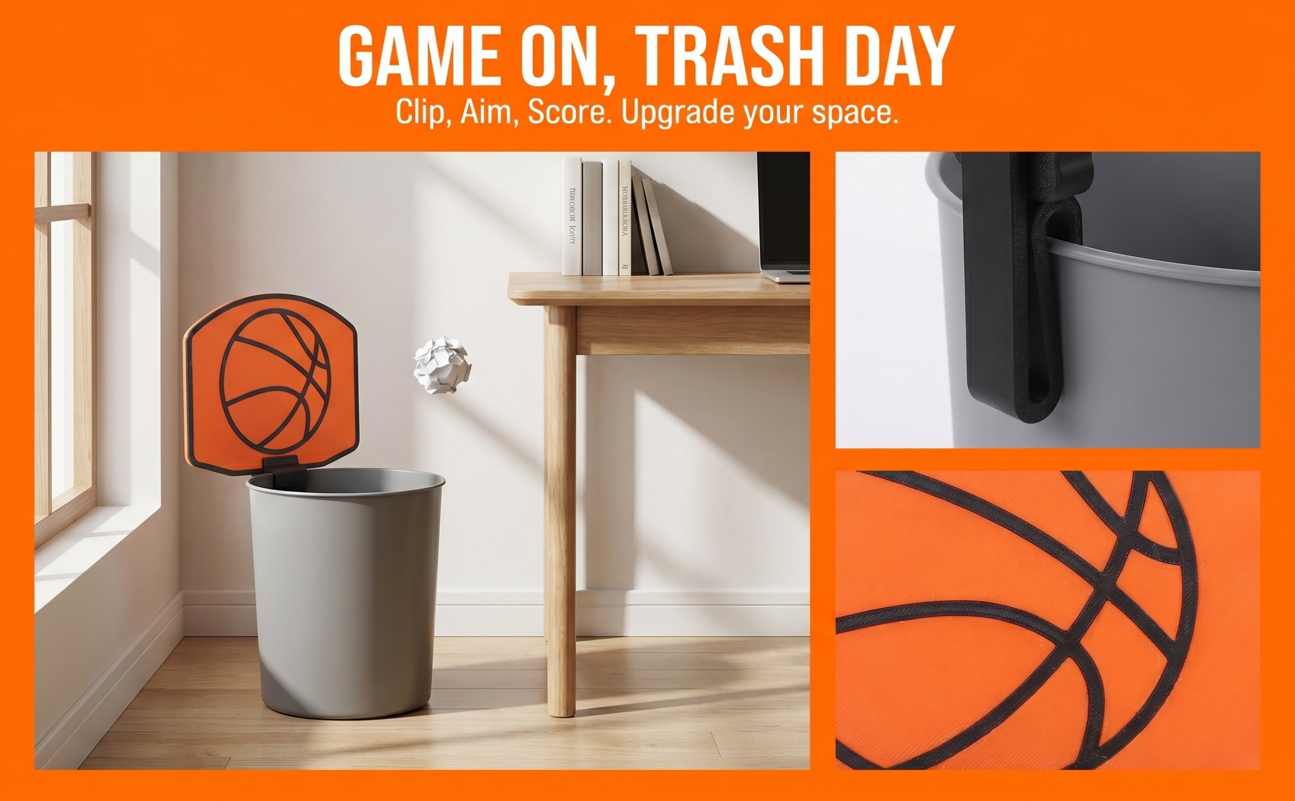 Basketball Hoop - Mini cesto de basquete para lixeira,
