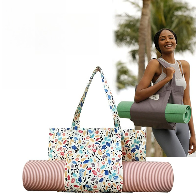 Bolsa de lona com estampa flor - Yoga Mat avaliação e preço