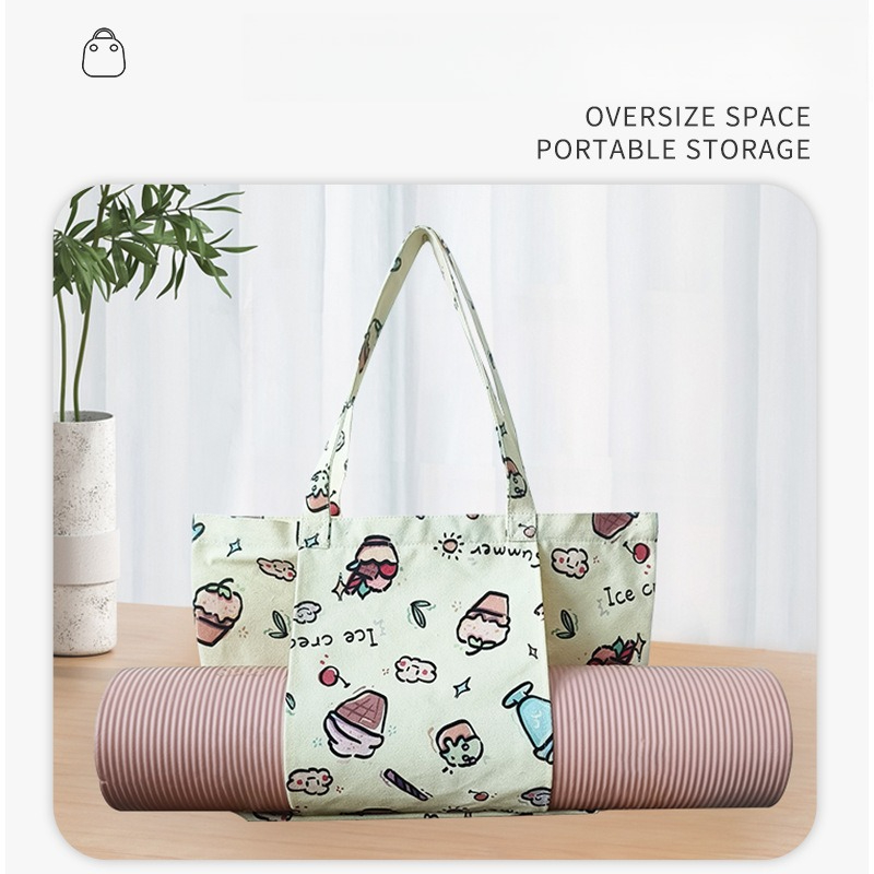 Bolsa de lona com estampa flor - Yoga Mat avaliação e preço