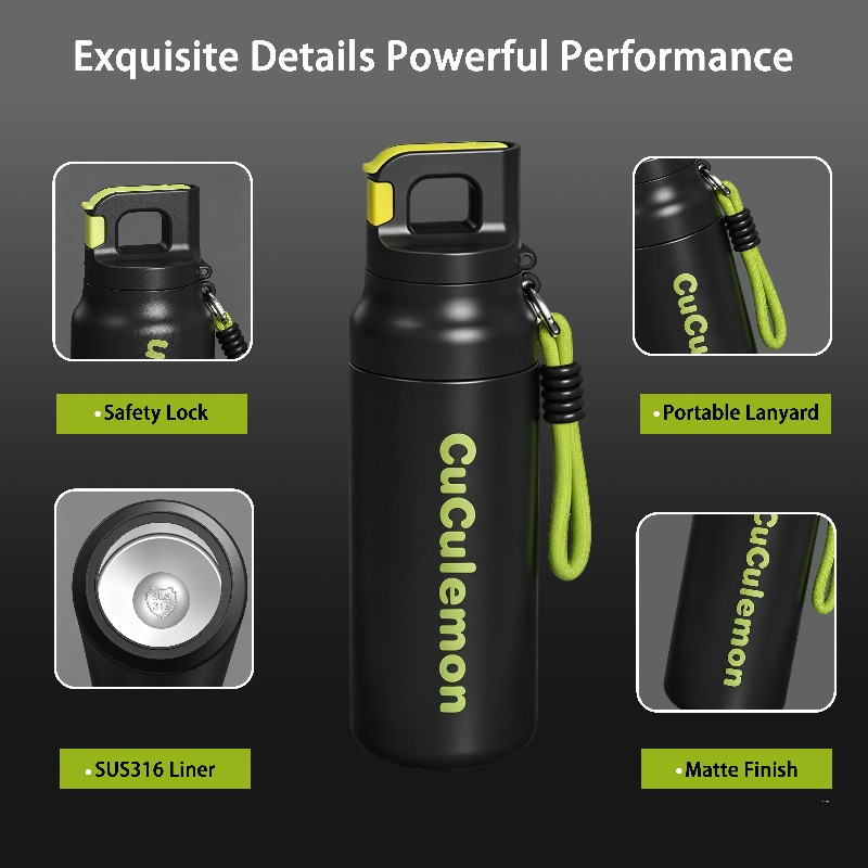 Garrafa térmica de aço inoxidá - Sports Water Bottle Insulated avaliação e preço