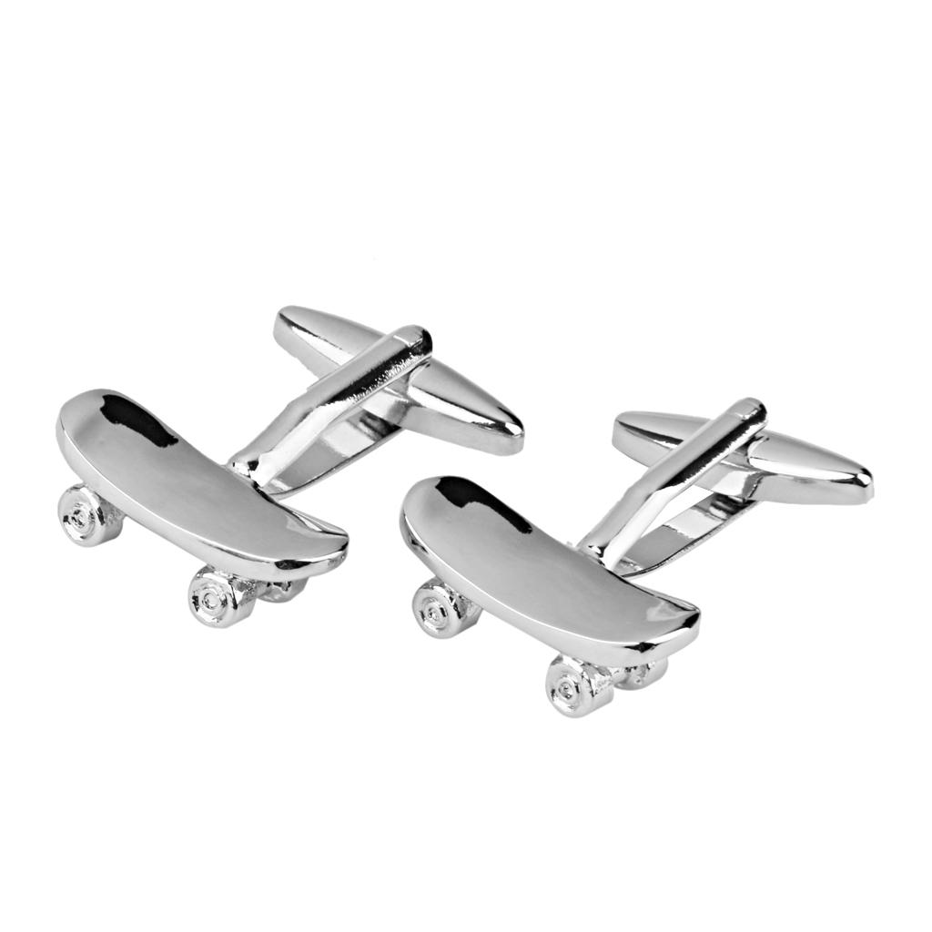 Abotoaduras em formato de skat - Skateboard avaliação e preço