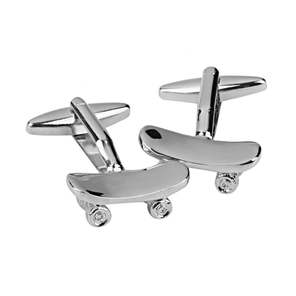 Abotoaduras em formato de skat - Skateboard avaliação e preço