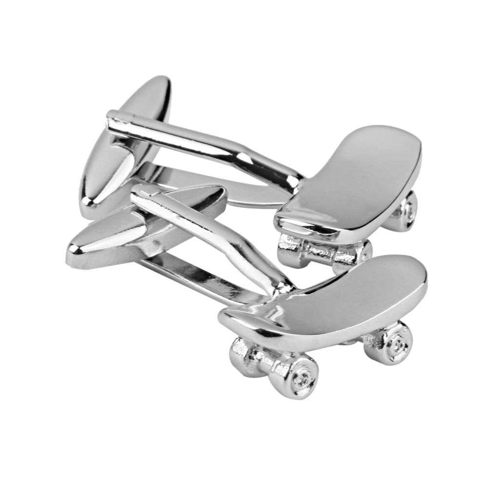 Abotoaduras em formato de skat - Skateboard avaliação e preço